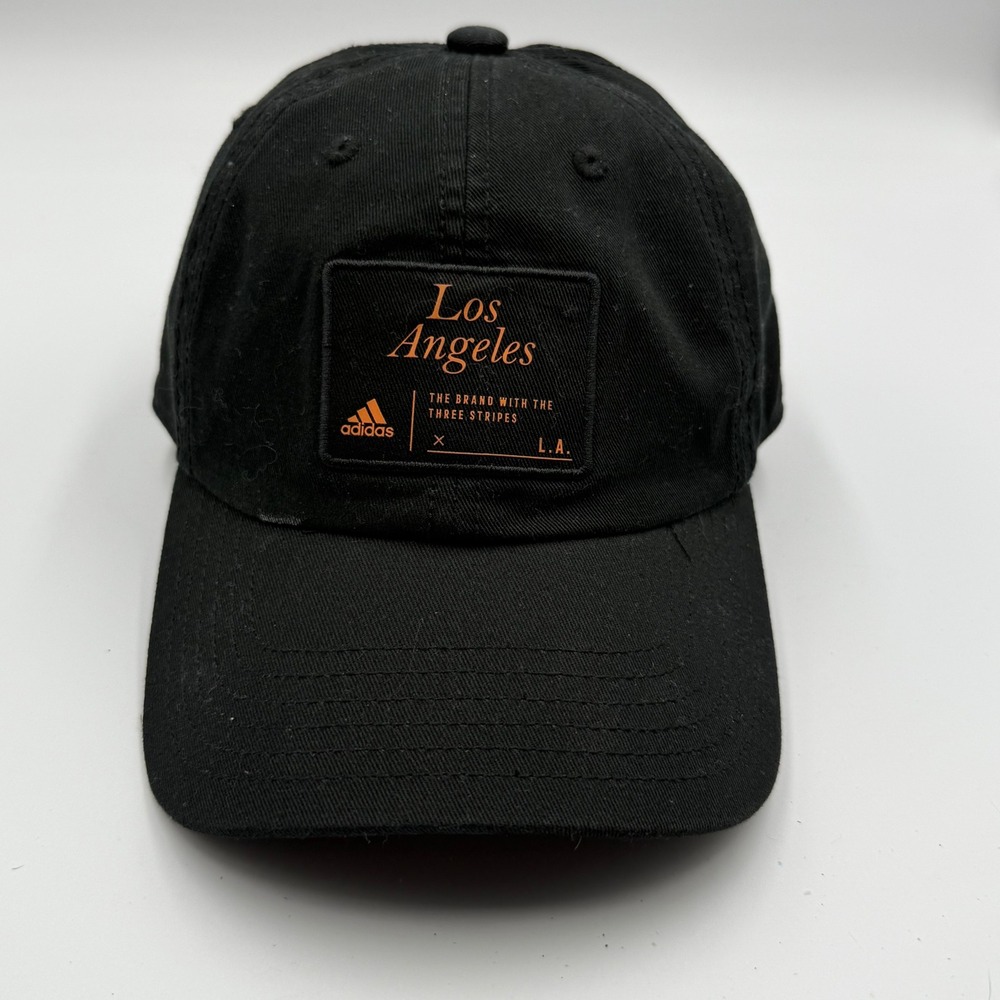 Adidas Los Angeles Hat Baseball Cap‎ Adjustable Strapback Black Mens
